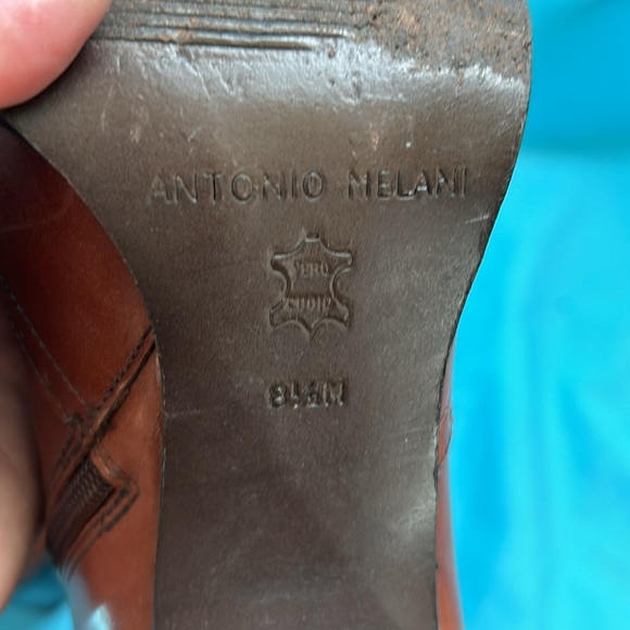2pr Antonio Melani  pleather,size 8.5 boots. One pr is black , other is caramel - Picture 12 of 16